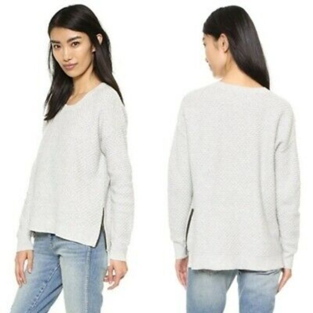 Madewell Landmark Side Zip Sweater Gray M